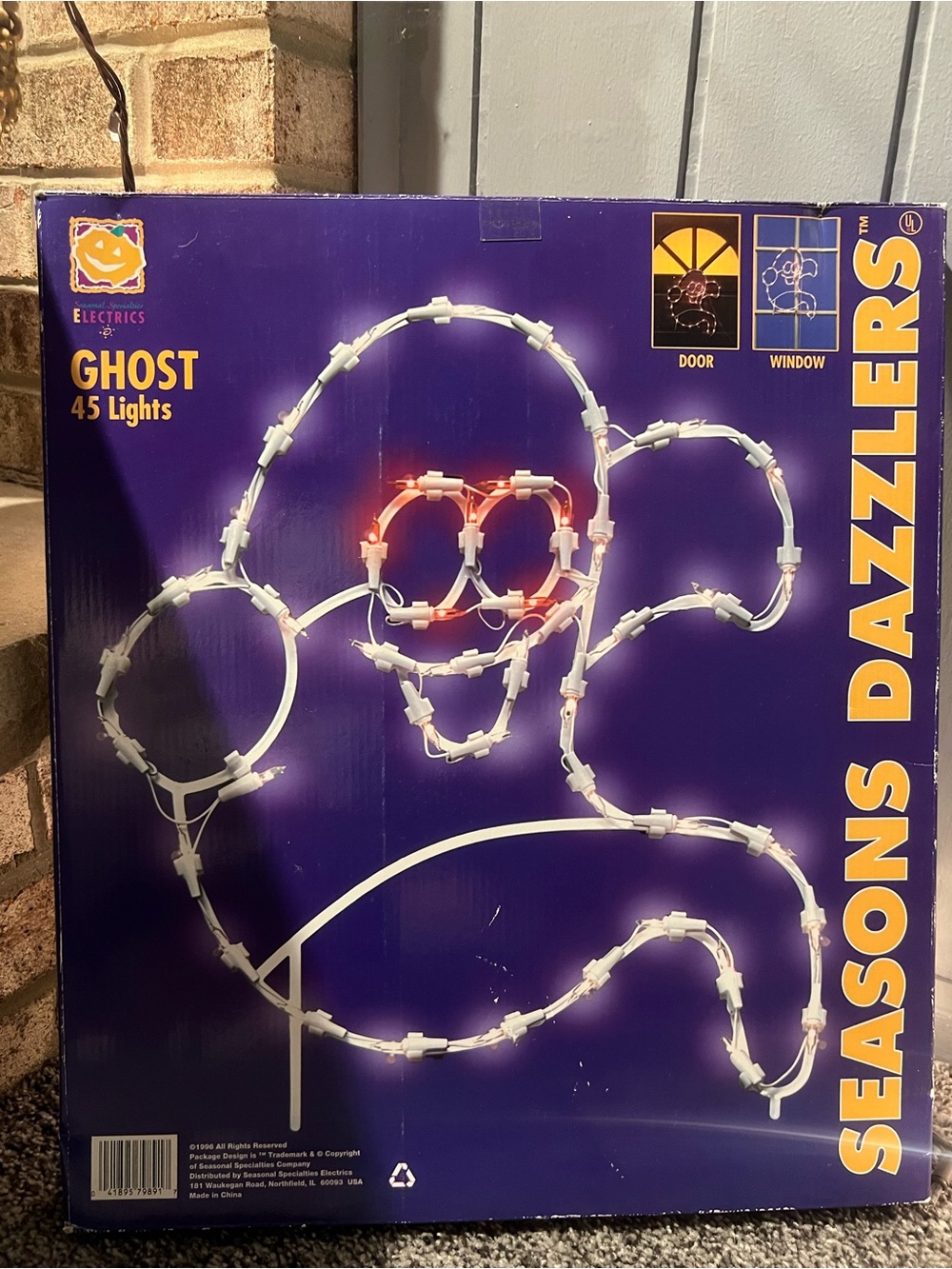 Vintage Seasons Dazzlers LightUp Ghost Halloween Silhouette